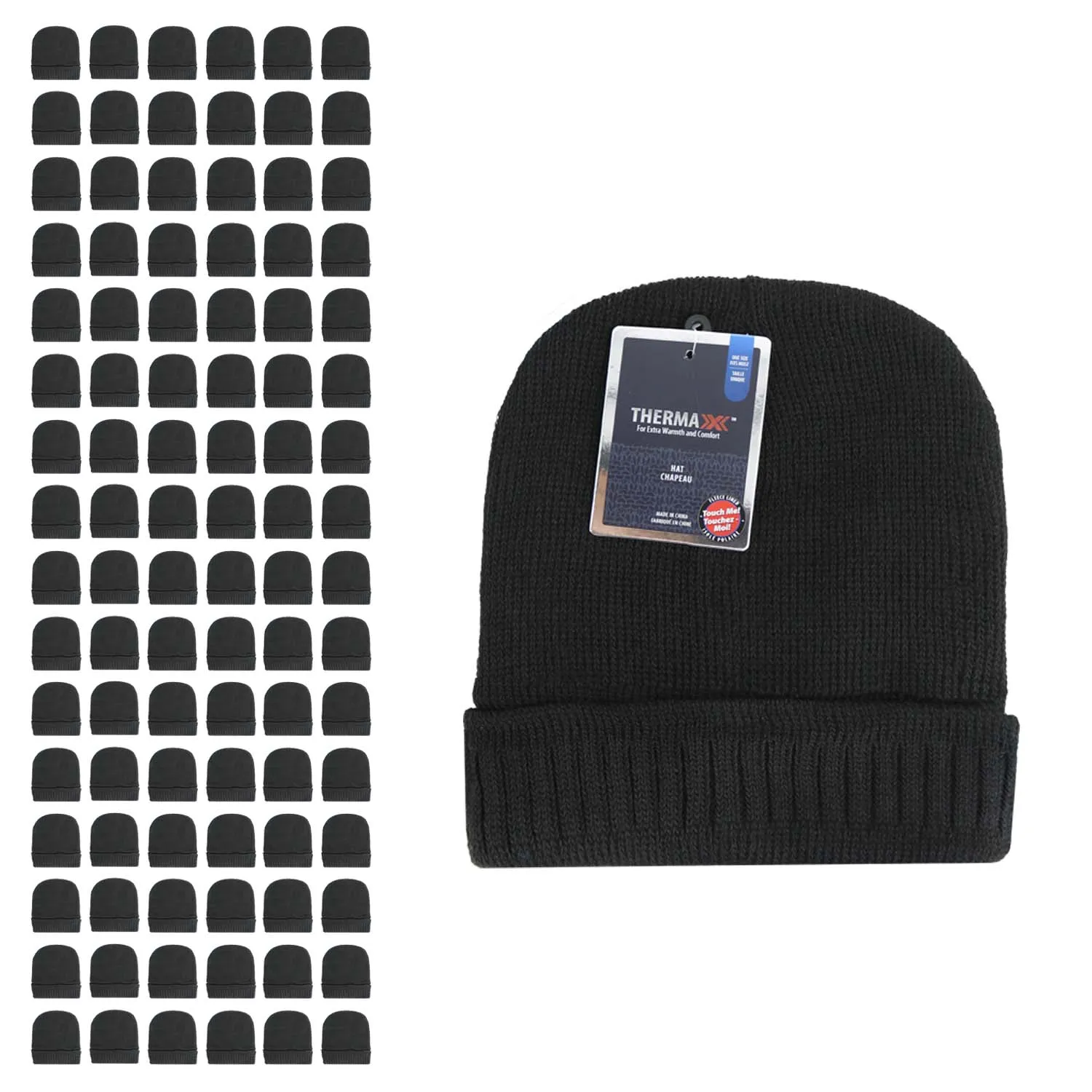 Wholesale Winter Unisex Hats- One Size Fits Most- Bulk Case of 96