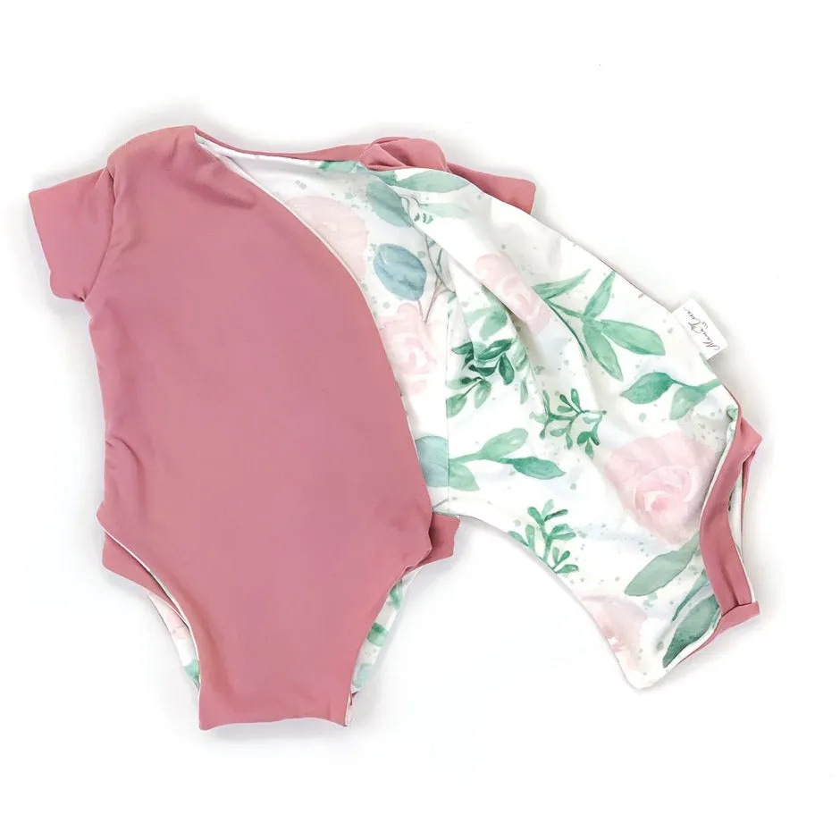 winged bodysuit in blushing eucalyptus