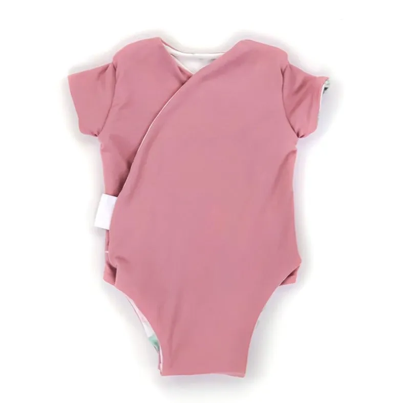 winged bodysuit in blushing eucalyptus