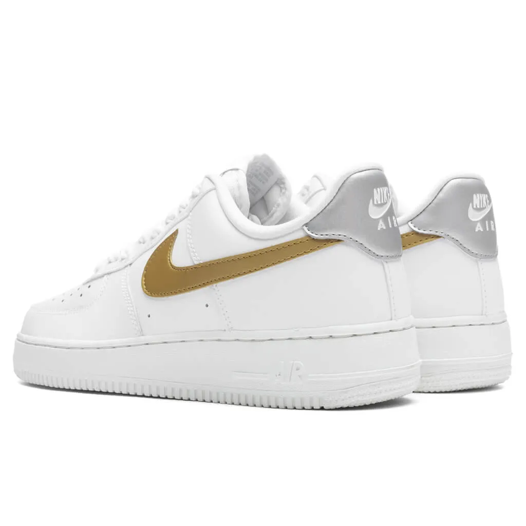 Women's Air Force 1 '07 - White/Metallic Gold/Metallic Silver