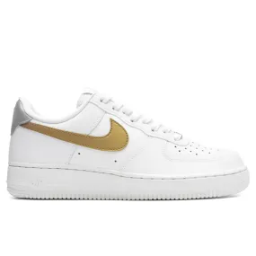 Women's Air Force 1 '07 - White/Metallic Gold/Metallic Silver