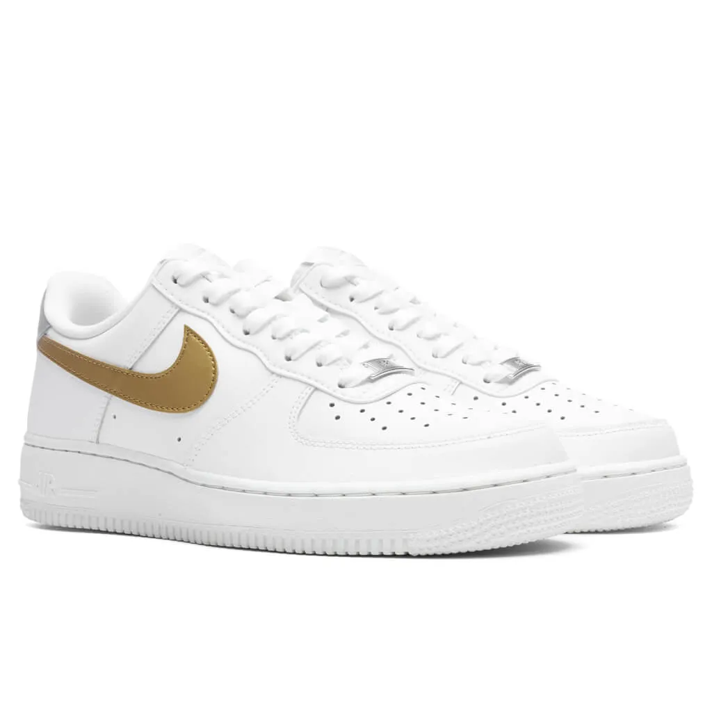 Women's Air Force 1 '07 - White/Metallic Gold/Metallic Silver