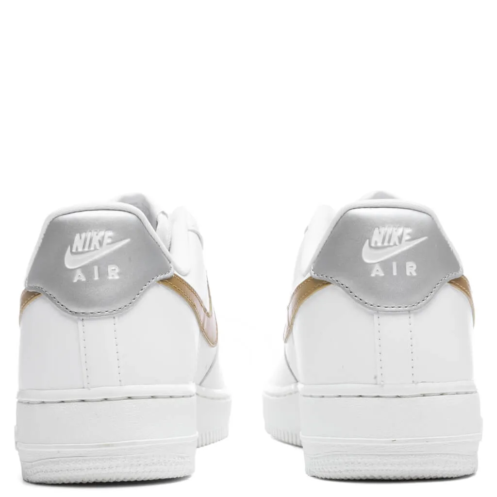 Women's Air Force 1 '07 - White/Metallic Gold/Metallic Silver