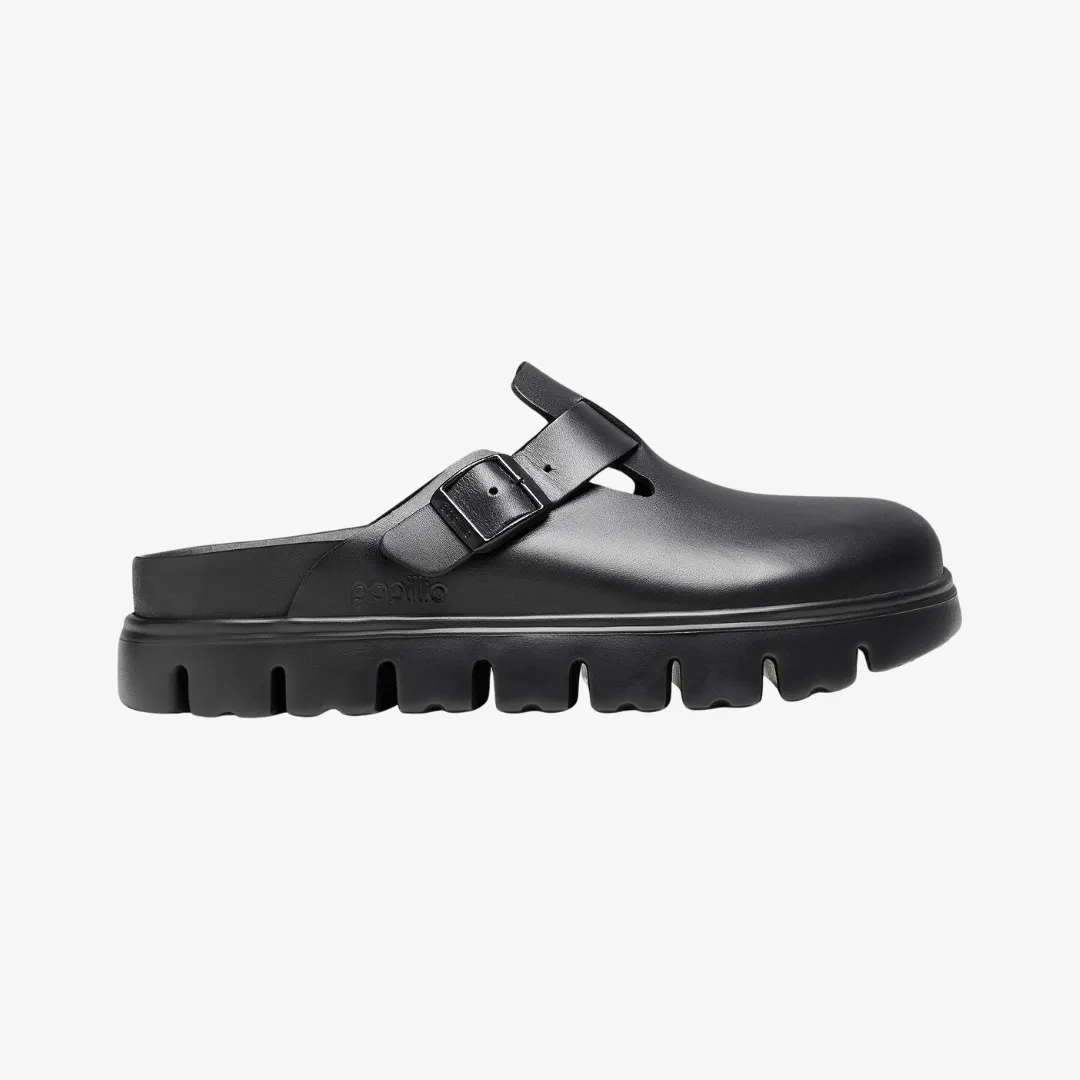 womens birkenstock boston chunky (black)