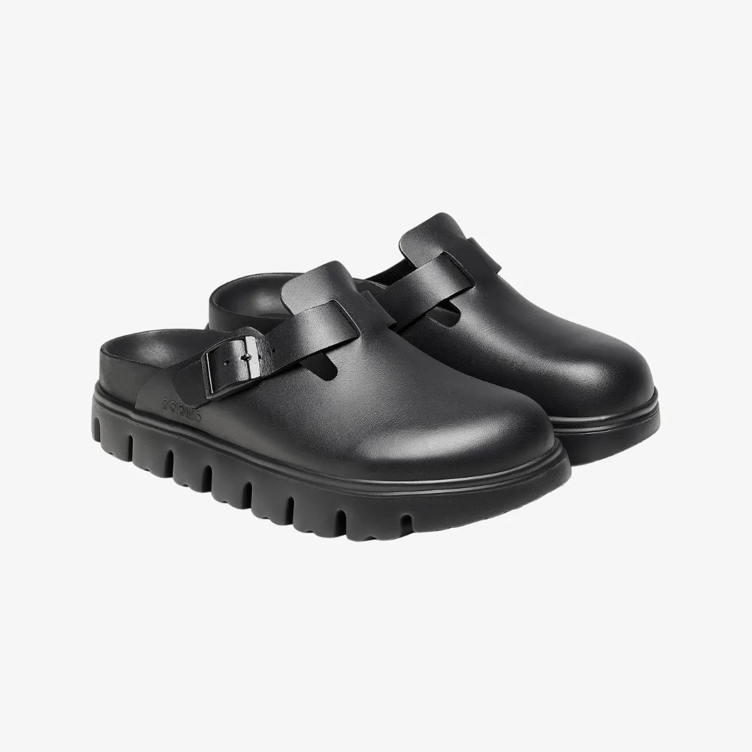 womens birkenstock boston chunky (black)