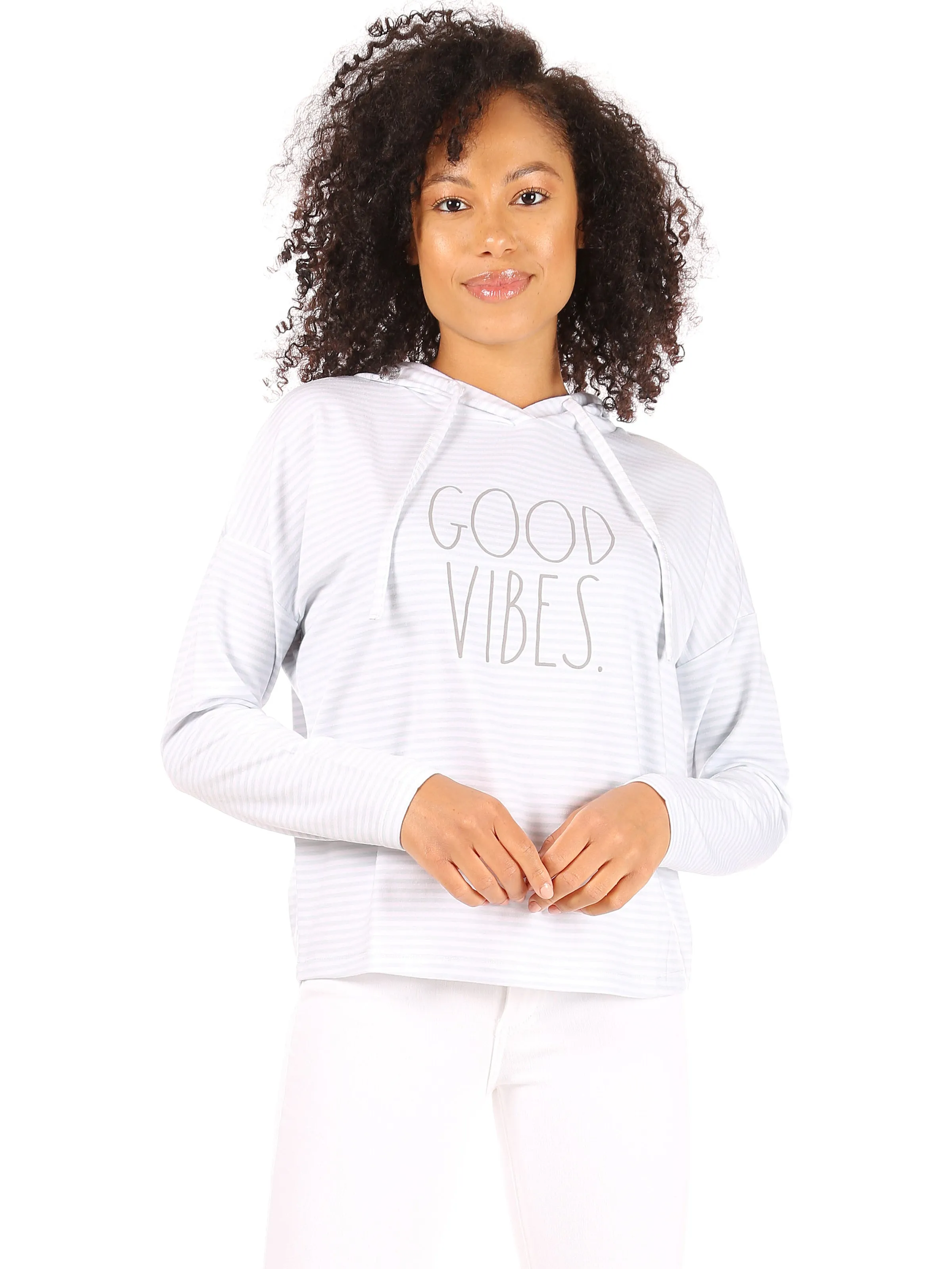 Women's "GOOD VIBES" Slim Fit Pullover Fashion Hoodie