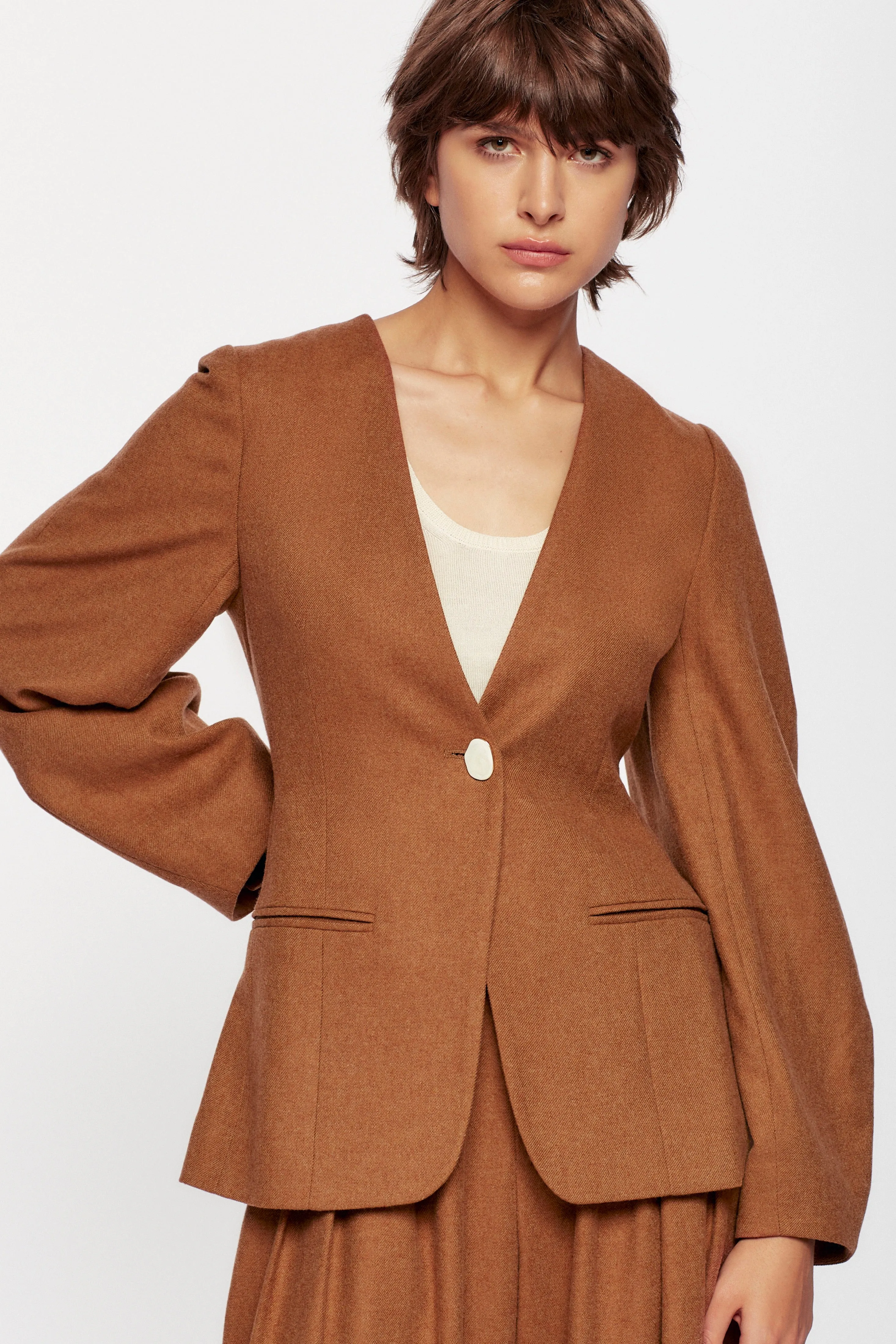 Women's Wool Scarab Sportcoat in Tan