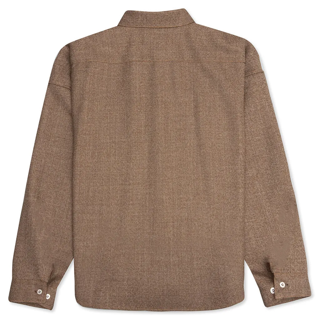 Woven Boxy Shirt - Raw Sienna