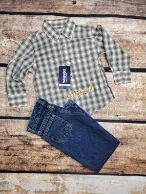 Wrangler Boy's Button Down - Grey