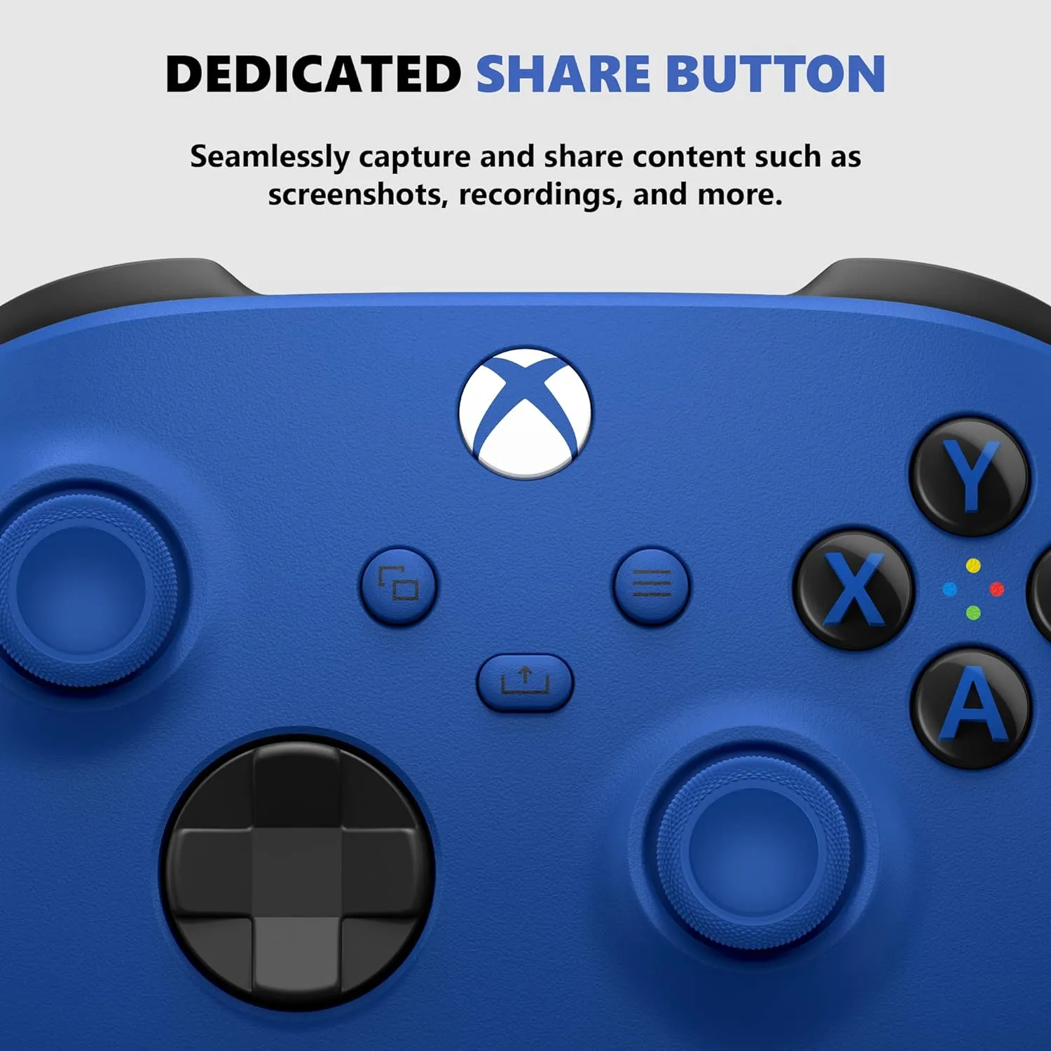 Xbox Wireless Controller Shock Blue - Wireless - Bluetooth - USB - Xbox Series X, Xbox Series S, Xbox One, PC, Android, iOS, Tablet - Shock Blue