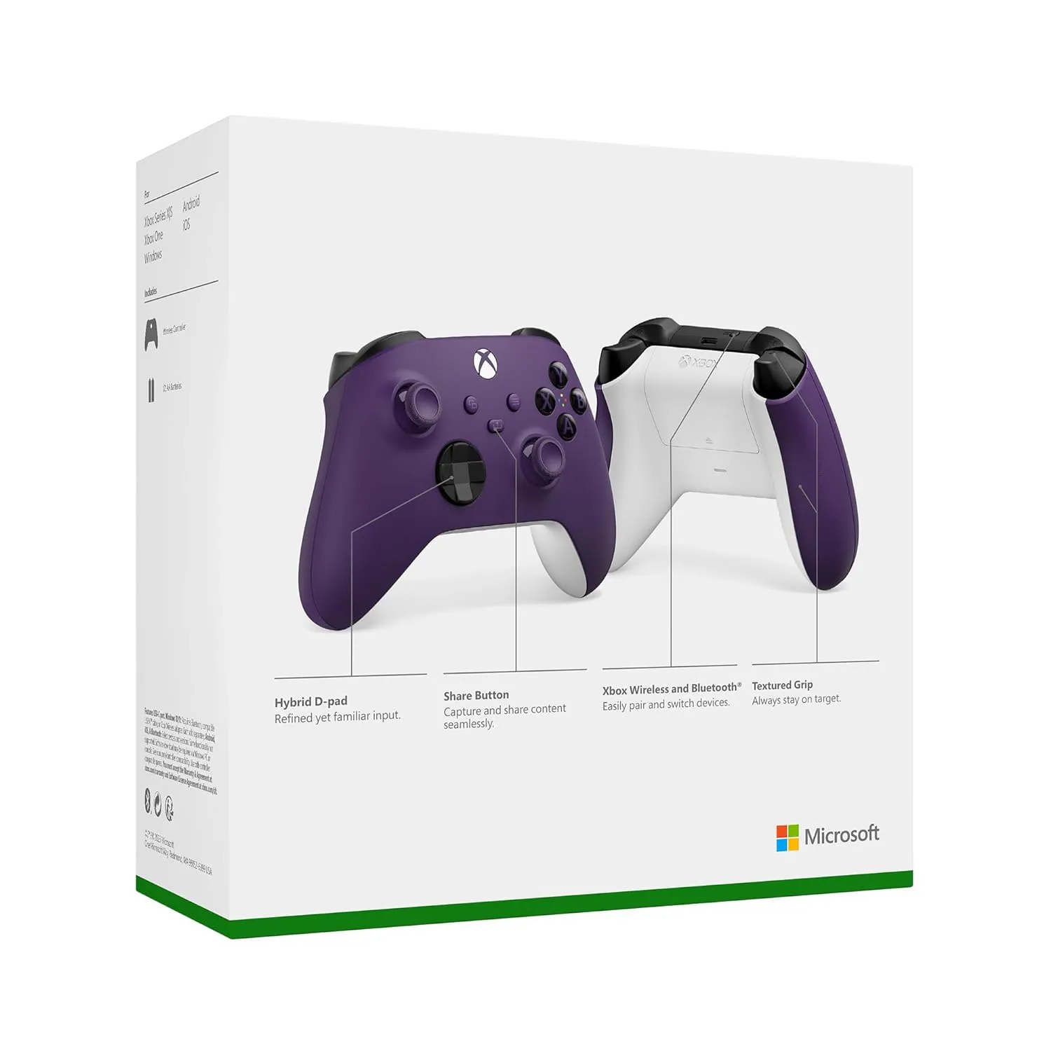 Xbox Wireless Controller Shock Blue - Wireless - Bluetooth - USB - Xbox Series X, Xbox Series S, Xbox One, PC, Android, iOS, Tablet - Shock Blue