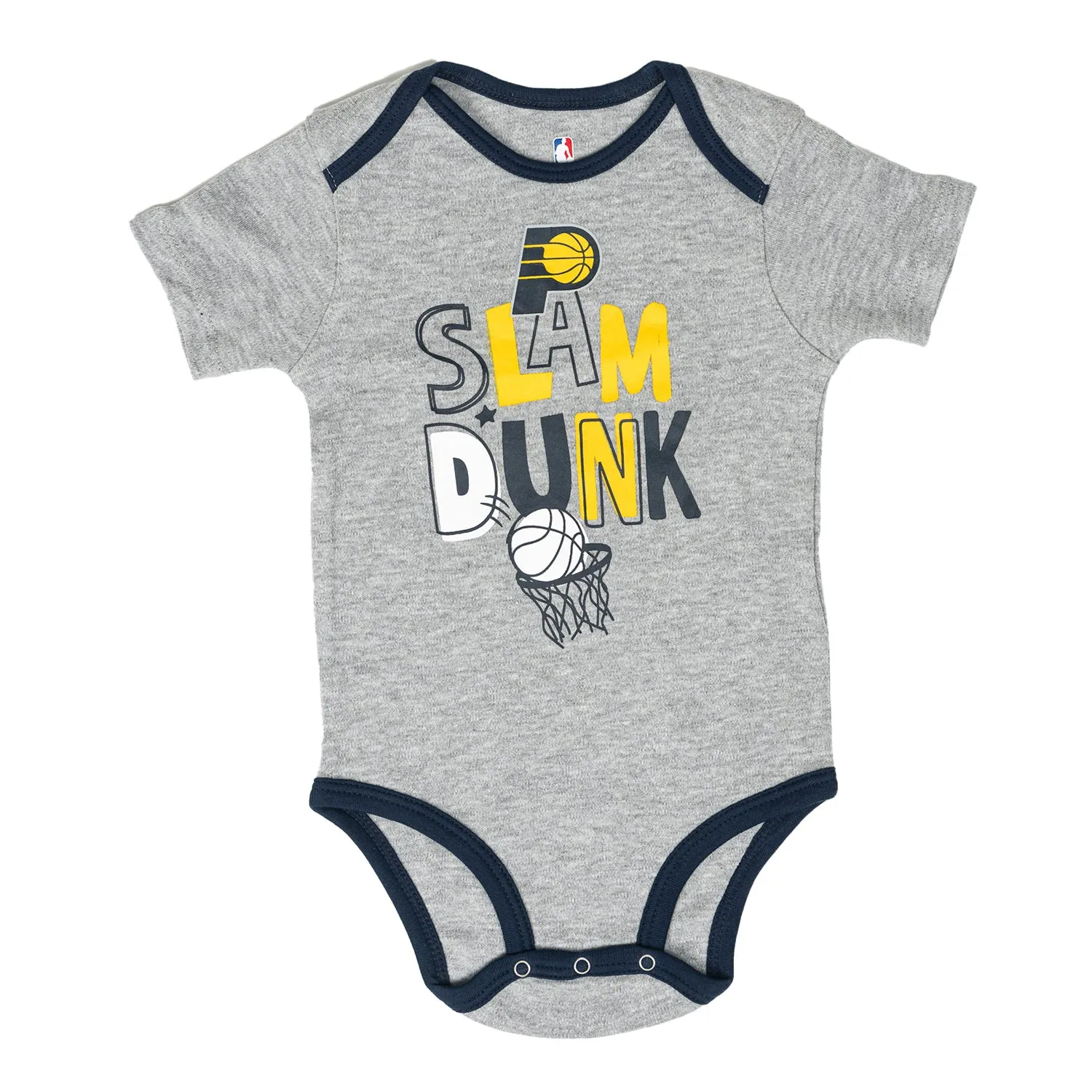 Youth Infant Indiana Pacers 3 Piece Slam Dunk Onesie Set in Navy by Nike