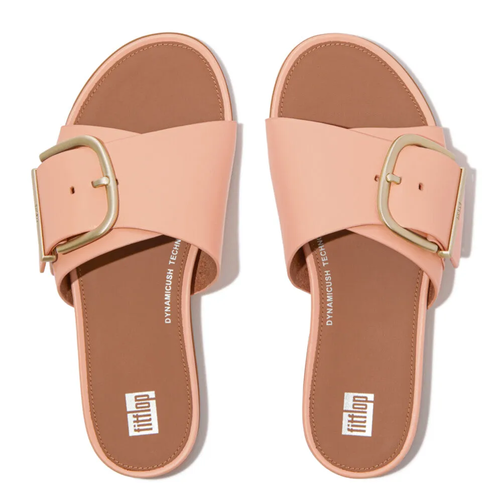 รองเท้าแตะ ผู้หญิง รุ่น GRACIE MAXI-BUCKLE LEATHER SLIDES