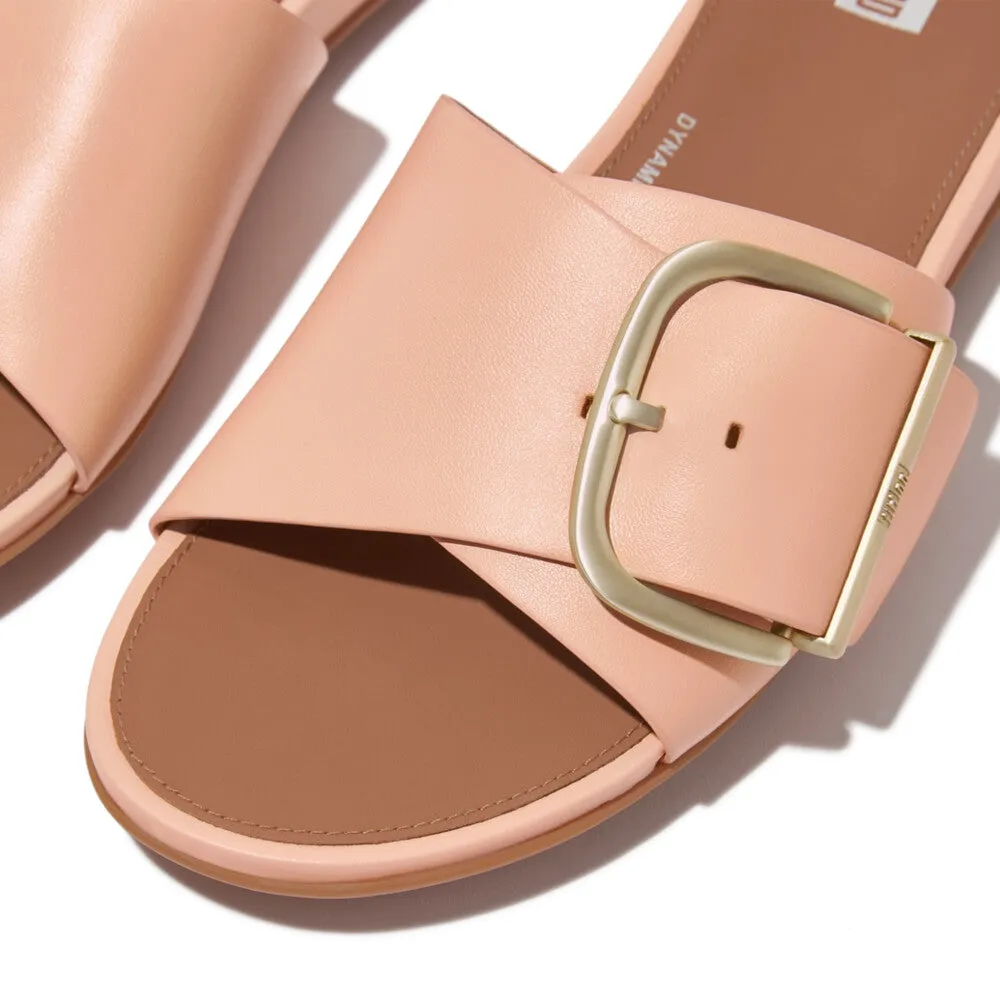 รองเท้าแตะ ผู้หญิง รุ่น GRACIE MAXI-BUCKLE LEATHER SLIDES