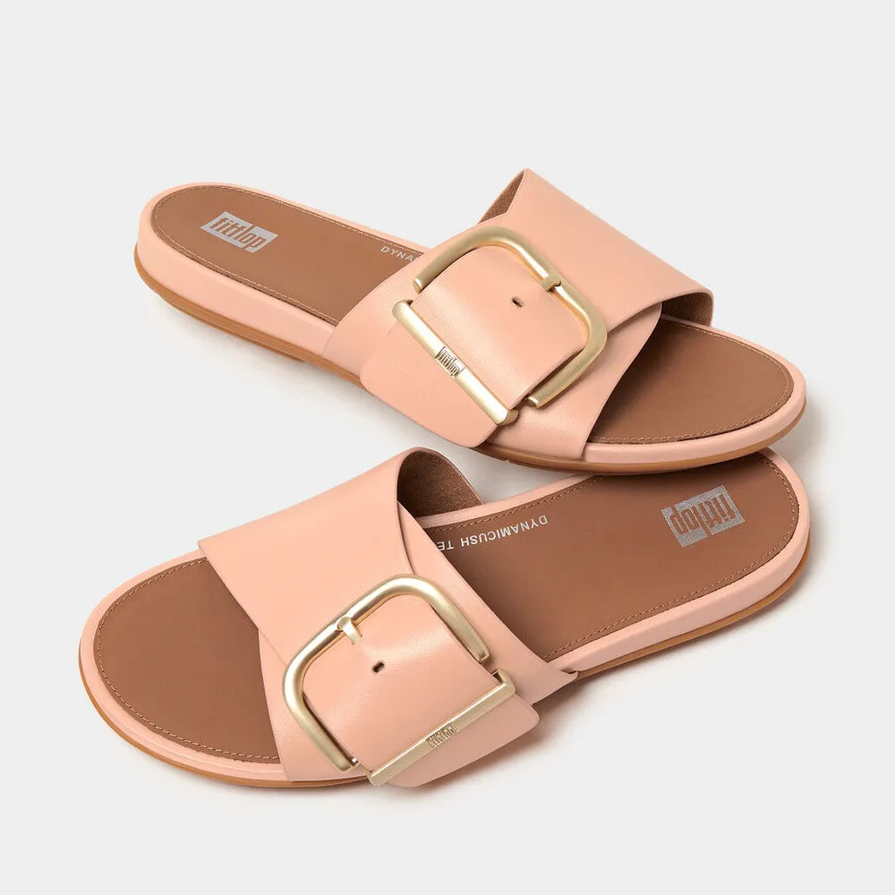 รองเท้าแตะ ผู้หญิง รุ่น GRACIE MAXI-BUCKLE LEATHER SLIDES