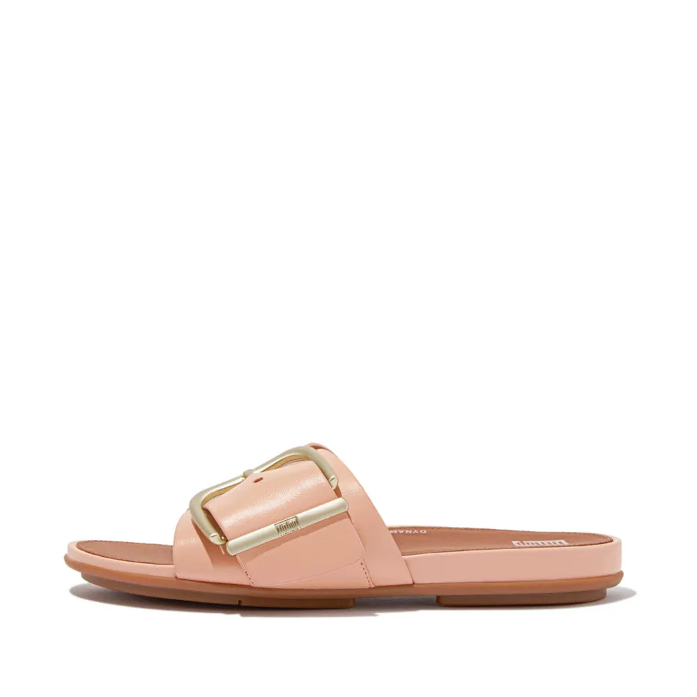 รองเท้าแตะ ผู้หญิง รุ่น GRACIE MAXI-BUCKLE LEATHER SLIDES